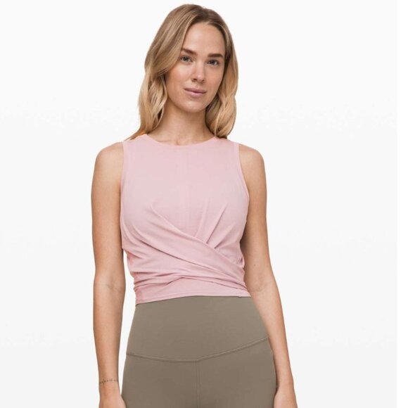 Lululemon Time to Restore Tank Wrap  and Front Tie Smoky Blush - Picture 1 of 5